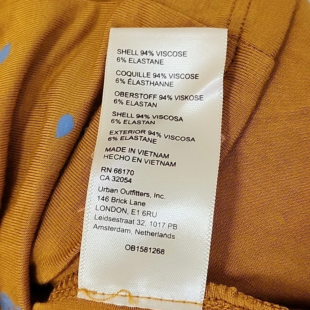 NWOT Free People Olivia Printed Tunic Yellow Buttery-Soft Size Meduim